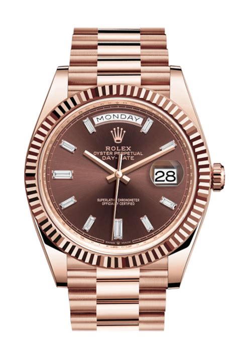 rolex diamond rose gold|rose gold day date 40.